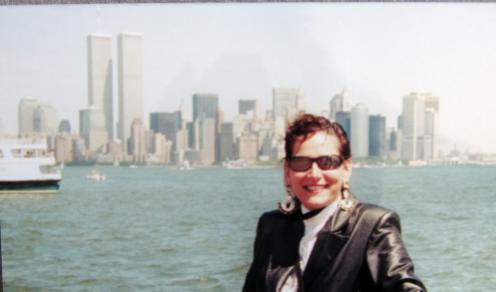 Liberty Island Ferry traveling toward Manhattan. August 2001